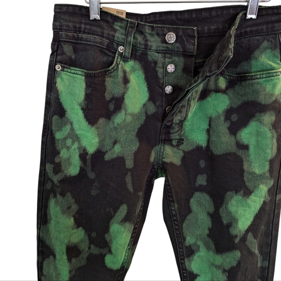 Ksubi Jeans Mens Van Winkle Skinny Leg Rekt Green Black $ Size 30/32 - Picture 5 of 11